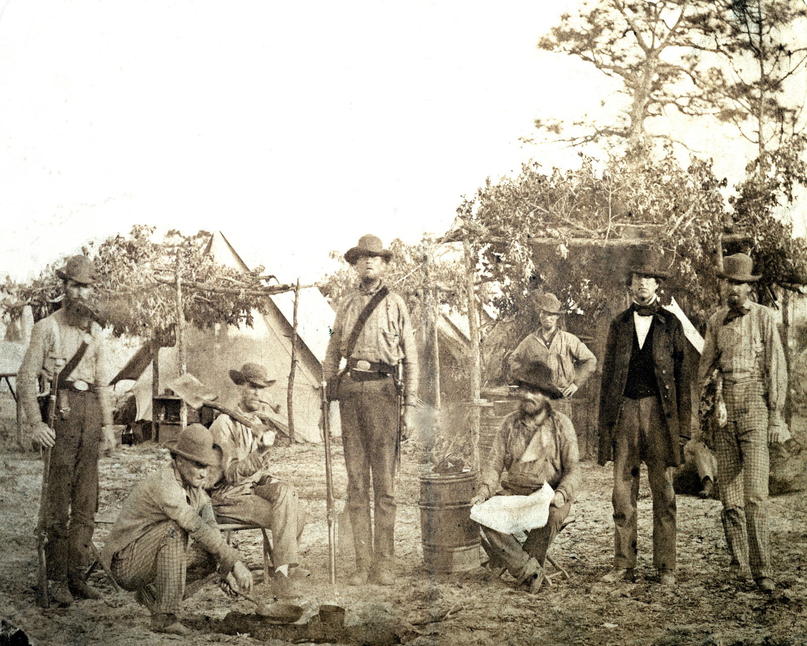 1861, Confederate Camp, Warrington Navy Yard, Pensacola, Florida (1 of 1)
