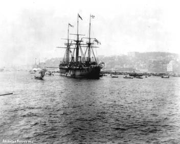 1889, Warship With Kaiser Wilhelm II of Germany To Istanbul Abdullah Frères. (1 of 1)