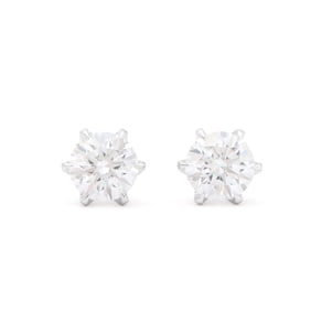 2.28 TCW IGI Certified Lab Grown Diamonds 14K WG Designer Studs Earring