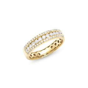 0.70 CTS CERTIFIED DIAMONDS 14 K YELLOW GOLD DESIGNER RING SIZE 7.5