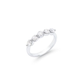 1.05 CTS CERTIFIED DIAMONDS 14K WHITE GOLD DESIGNER RING SIZE 7.5