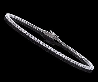 1.15 CTS CERTIFIED DIAMONDS 14K WHITE GOLD DESIGNER TENNIS BRACELET SIZE leanth 7.5 inches