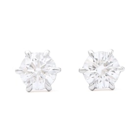 1.56 TCW IGI Certified Lab Grown Diamonds 14K WG Designer Studs Earring