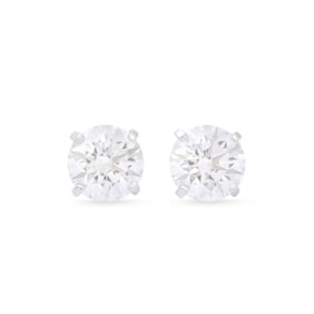 1.15 TCW IGI Certified Lab Grown Diamonds 14K WG Designer Studs Earring