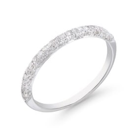 0.38 CTS CERTIFIED DIAMONDS 14K WHITE GOLD DESIGNER RING SIZE 7.5
