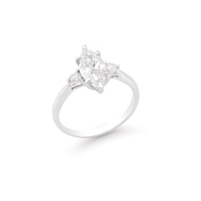 1.26 TCW IGI Certified Lab Grown Diamonds 14K WG Designer Ring