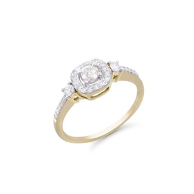 0.50 CTS CERTIFIED DIAMONDS 14K YELLOW GOLD DESIGNER RING SIZE 7.5