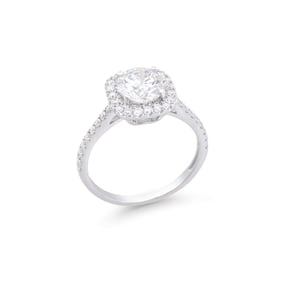 2.22 TCW IGI Certified Lab Grown Diamonds 14K WG Designer Ring