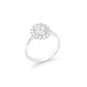1.61 TCW IGI Certified Lab Grown Diamonds 14K WG Designer Ring