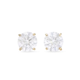 1.10 IGI TCW Certified Lab Grown Diamonds 14K YG Designer Studs Earring