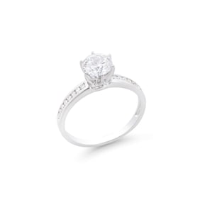 1.32 TCW IGI Certified Lab Grown Diamonds 14K WG Designer Ring