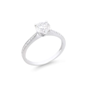 1.24 TCW IGI Certified Lab Grown Diamonds 14K WG Designer Ring