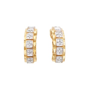 0.12 ctw Diamonds 18K Gold Plated Designer Earrings
