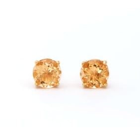 3.15 ctw Citrine 18K Gold Plated Designer Earrings