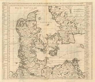 Nouvelle Carte Geographique du Royaume de Dannemarck'. CHATELAIN 1719 map (1 of 1)