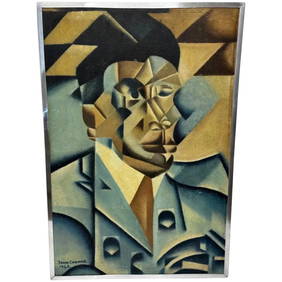 Oil Painting 20th Century Cubism Portrait Pablo Picasso Manner of Juan Gris (1 of 20)