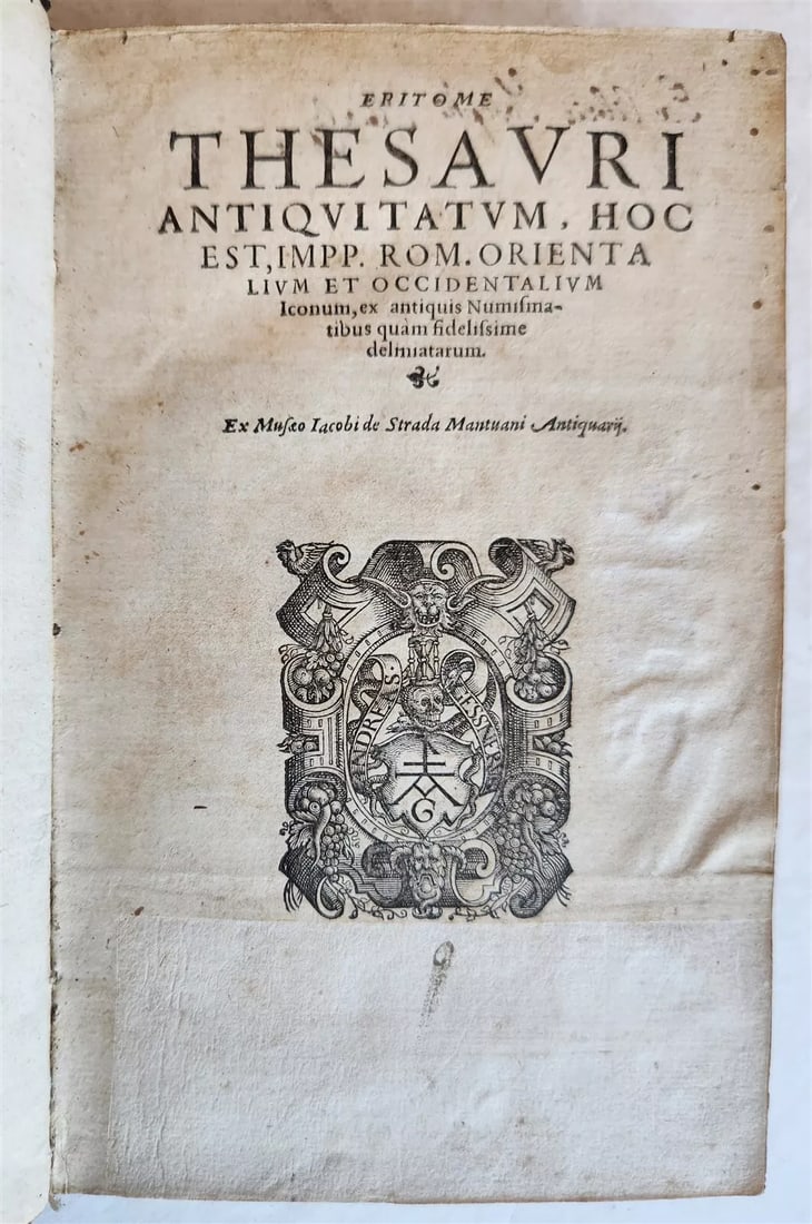 1557 NUMISMATICS antique ILLUSTRATED w/ 400 WOODCUTS Roman & German coins (1 of 20)