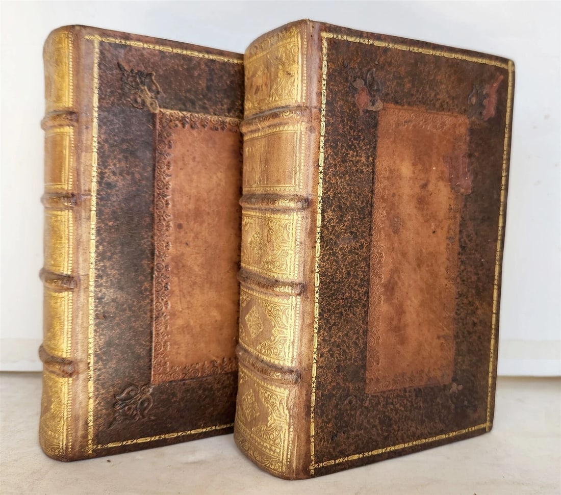 1728 BIBLE in FRENCH 2 VOLUMES antique La Sainte Bible: La Sainte Bible, qui contient le vieux et nouveau testament... par David Martin. Nouvelle ed The Holy Bible, containing the old and new testament... by David Martin. New edition 2 volumes Hanover and