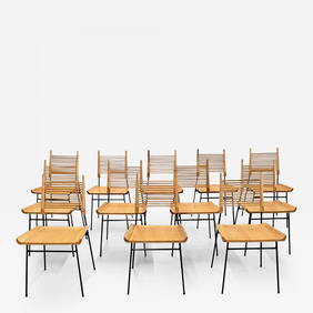 Set of 12 Mid-Century Modern Paul McCobb Side / Dining Chairs, 'Shovel' Chairs (1 of 12)
