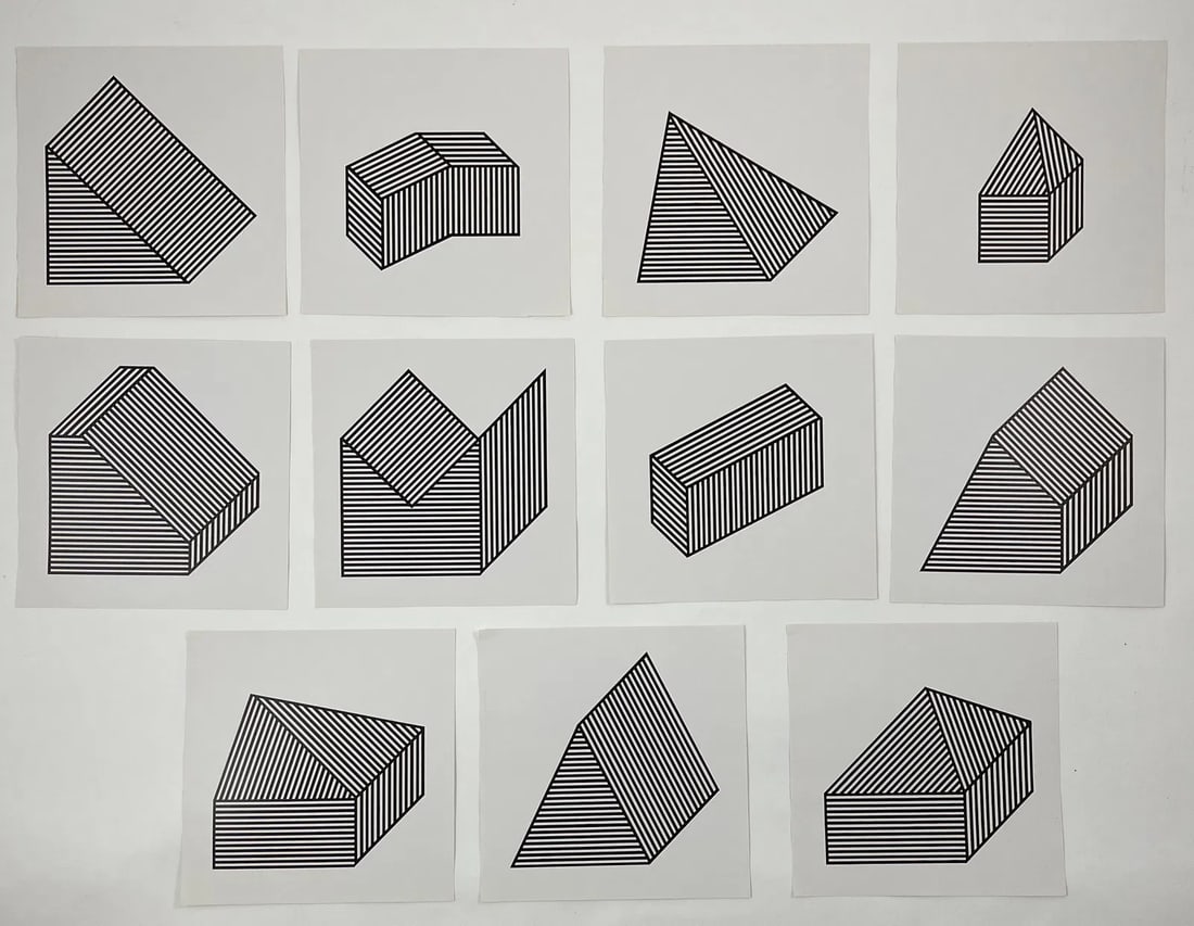 12 PC Sol Lewitt Isometric Prints (1 of 1)