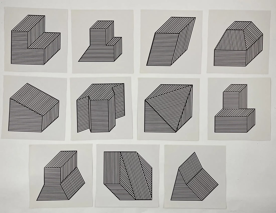 11 PC Sol Lewitt Isometric Prints (1 of 1)