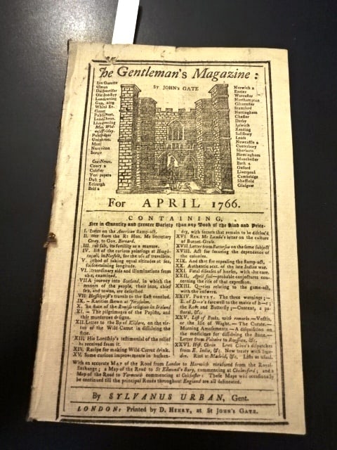 1766 Gentleman's Magazine Repeal of Stamp Act (1 of 7)