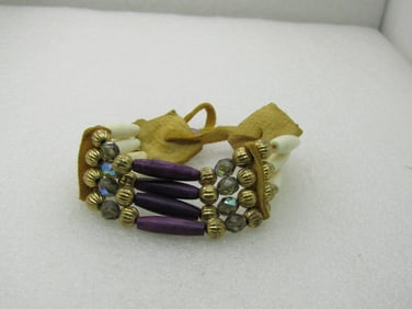 Vintage Southwestern Modern Tribal Bracelet, Adjustable