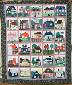 Folky House & Building Quilt