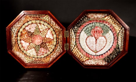 Double Sailor's Valentine of Sea Shells, Barbados, West Indies, Circa 1885