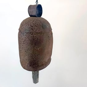 6” Handcrafted Metal Camel Ox Cow Iron Bell with Wood Clapper