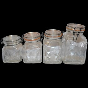 Counter Canister Jars Crownford Granny’s Products Peace Plenty 1879 / Italy 1968