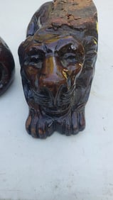 Antique Carved Lion Feet