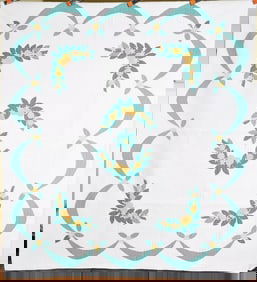 30's Orange Blossom Applique Quilt