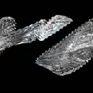 Stuart Cut Crystal Linear Pattern Side Rest Perfume Bottle: This Stuart Cut Crystal Linear Pattern Side Rest Perfume Bottle is in excellent condition. NO chips, flea bites or stains. It has no perfume smell so I am guessing it has never been used. Made in the