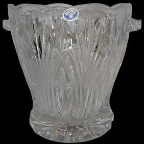 Czech Royal Limited 24% Lead Crystal Heavy Ice Bucket Champagne