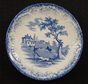 Child’s Blue China 4 5/8” Miniature Toy Plate #11