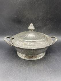 Antique circa 1900 Art Nouveau KAYSERZINN Pewter Tureen