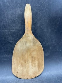 PRIMITIVE HAND CARVED WOODEN BUTTER SCOOP PADDLE SPOON FARMHOUSE