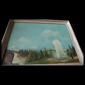 Vintage 1964 Danish artist J W zelm signed Original Painting