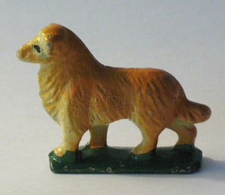Vintage cast iron Collie paper weight