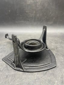 Vintage Ship's Cast Iron Combination Wall or Table Single Candle Holder Japan