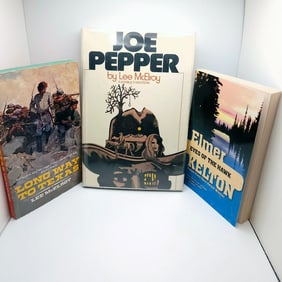 Elmer Kelton Writing as Lee McElroy set of 1st editions Joe Pepper HC with paperbacks set of 3