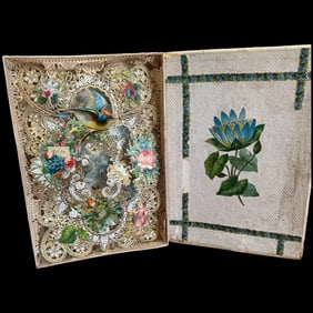Rare Antique (1888) Layered Paper Lace Valentine in Box,