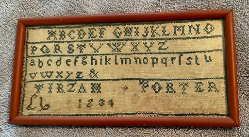 Tirzah Porter’s Miniature Sampler 1834
