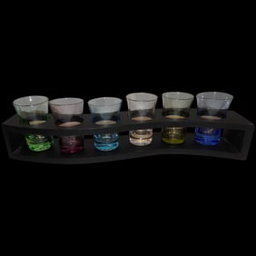 Circleware MCM Around the Curve Shot Colored Shot Glasses