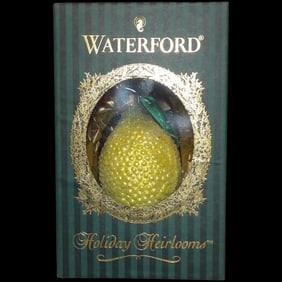 Waterford Holiday Heirlooms Glass Lemon Limited Edition Hand Blown Ornament