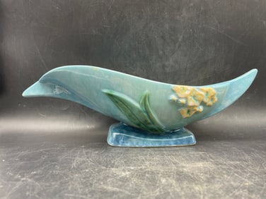 1948 Roseville Pottery Wincraft Blue ConsoleBowl, #227-10