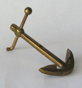 Vintage brass anchor paper weight