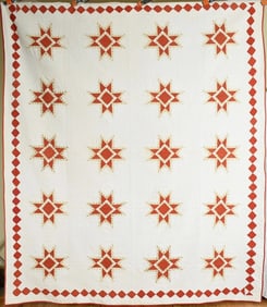 1870's Feathered Stars Quilt