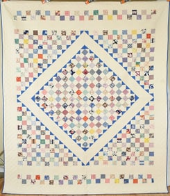 30's Boston Commons Quilt, Blue Accents